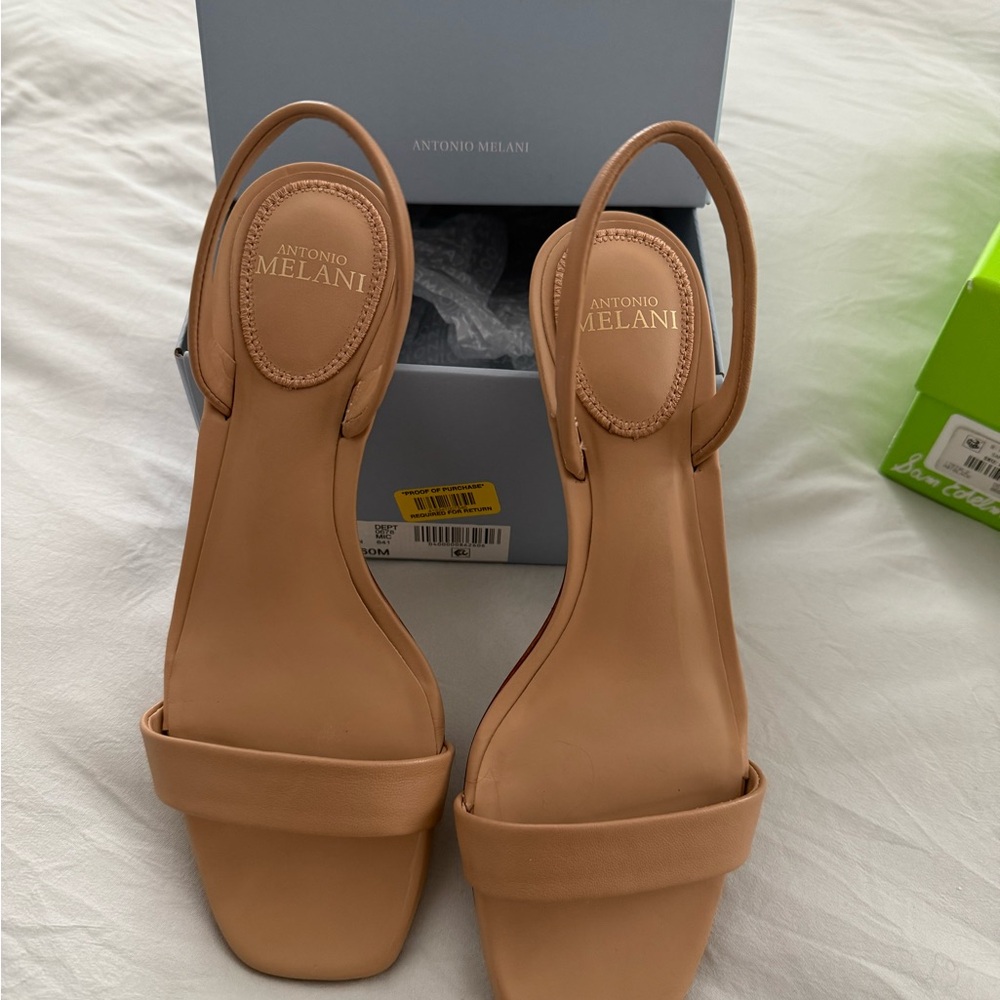Antonio Melani Tan Minimalist Sandals